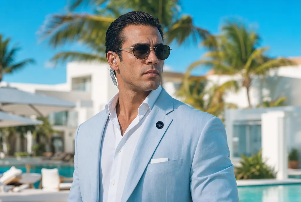 Protección ejecutiva · traje de verano
